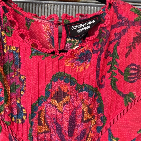 Johnny Was Workshop Tiered Floral Short Dress Size XL NWT - Picture 7 of 13